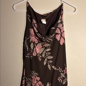 Vintage floral dress in Brown and Pink